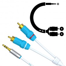 C-Jack 3.5mm Stereo to 2RCA 0.75m